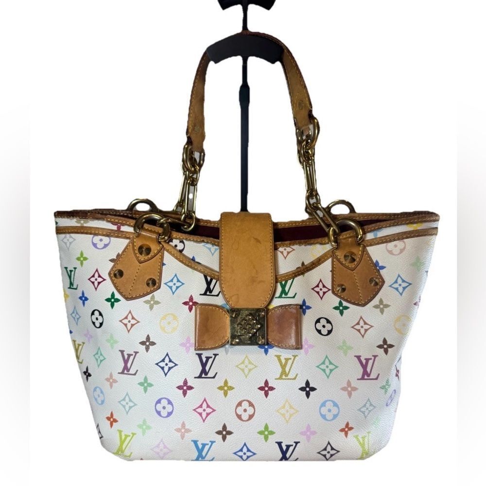 Louis Vuitton Murakami 33 Color Coated Canvas Multicolor LV Anne Shoulder Bag MM